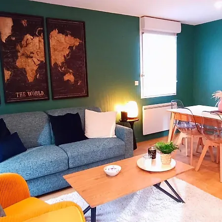 O Belappart - Garage Prive Gratuit Et Terrasse En Centre-ville 凯恩