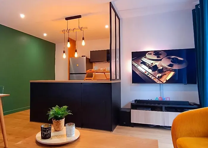 O Belappart - Garage Prive Gratuit Et Terrasse En Centre-ville * 凯恩